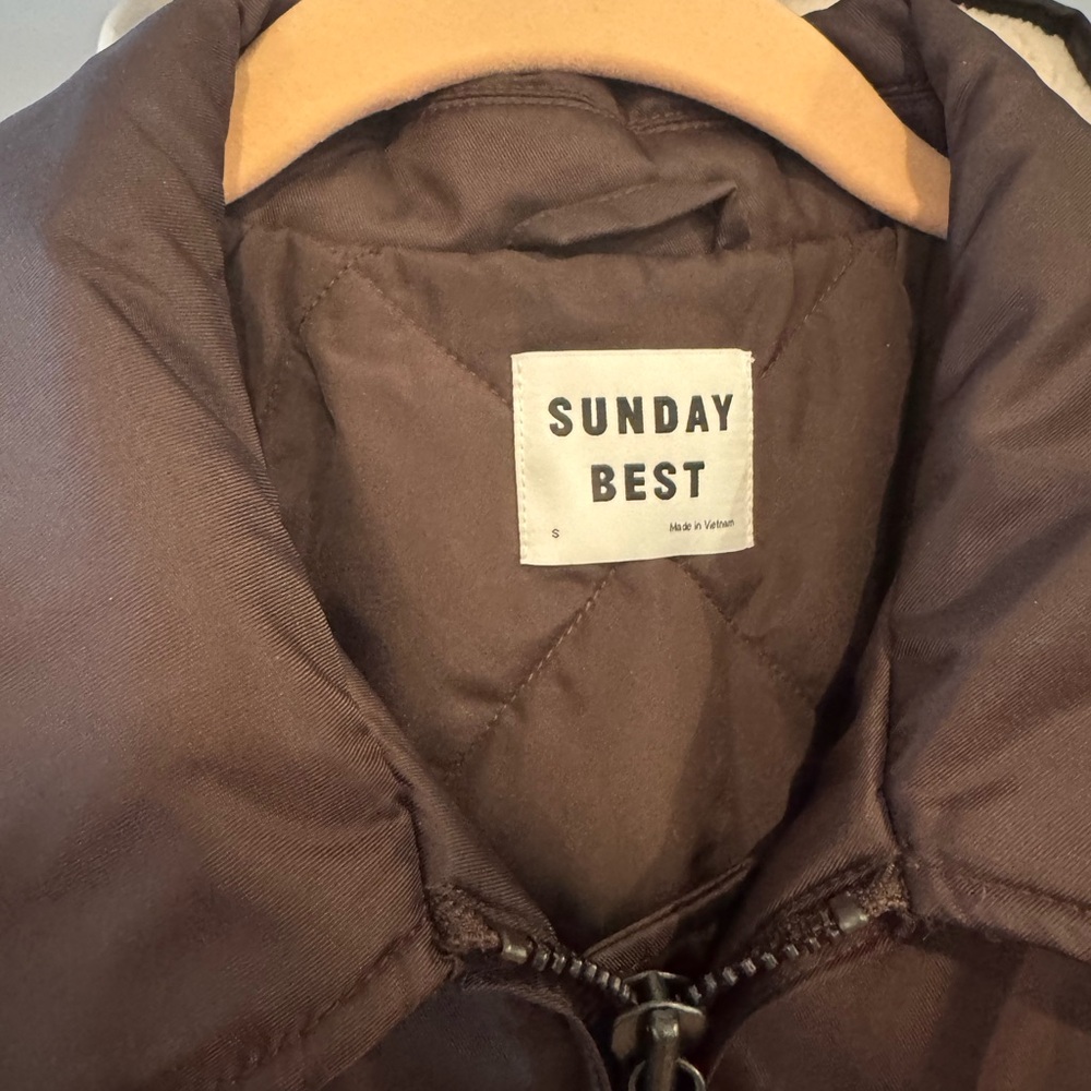 Aritzia Brown Collared Puffer Jacket - image 3